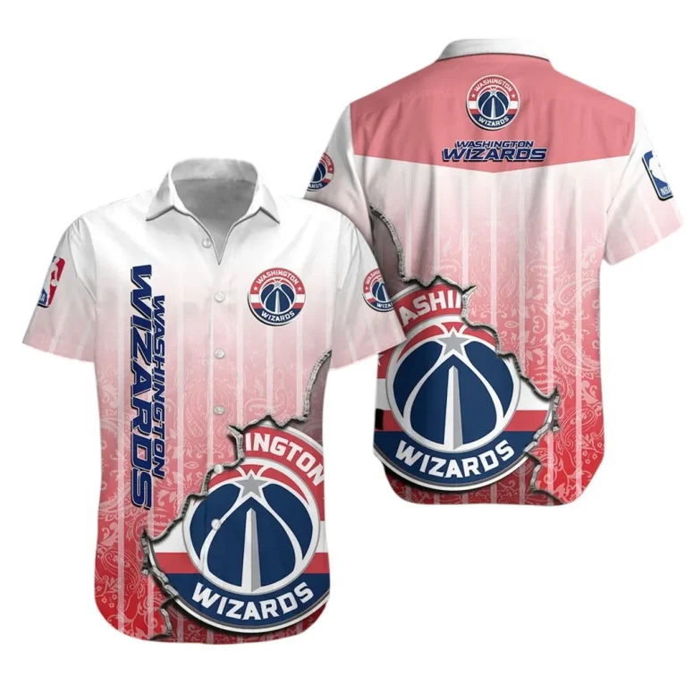 Washington Wizards Sunset Gradient Hawaiian Shirt