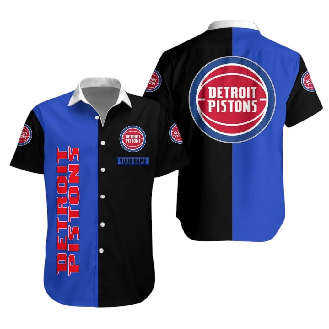 Detroit Pistons Dual-Tone Fanatic Hawaiian Shirt
