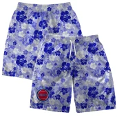 Detroit Pistons Floral Breeze Hawaiian Short - TeeAloha