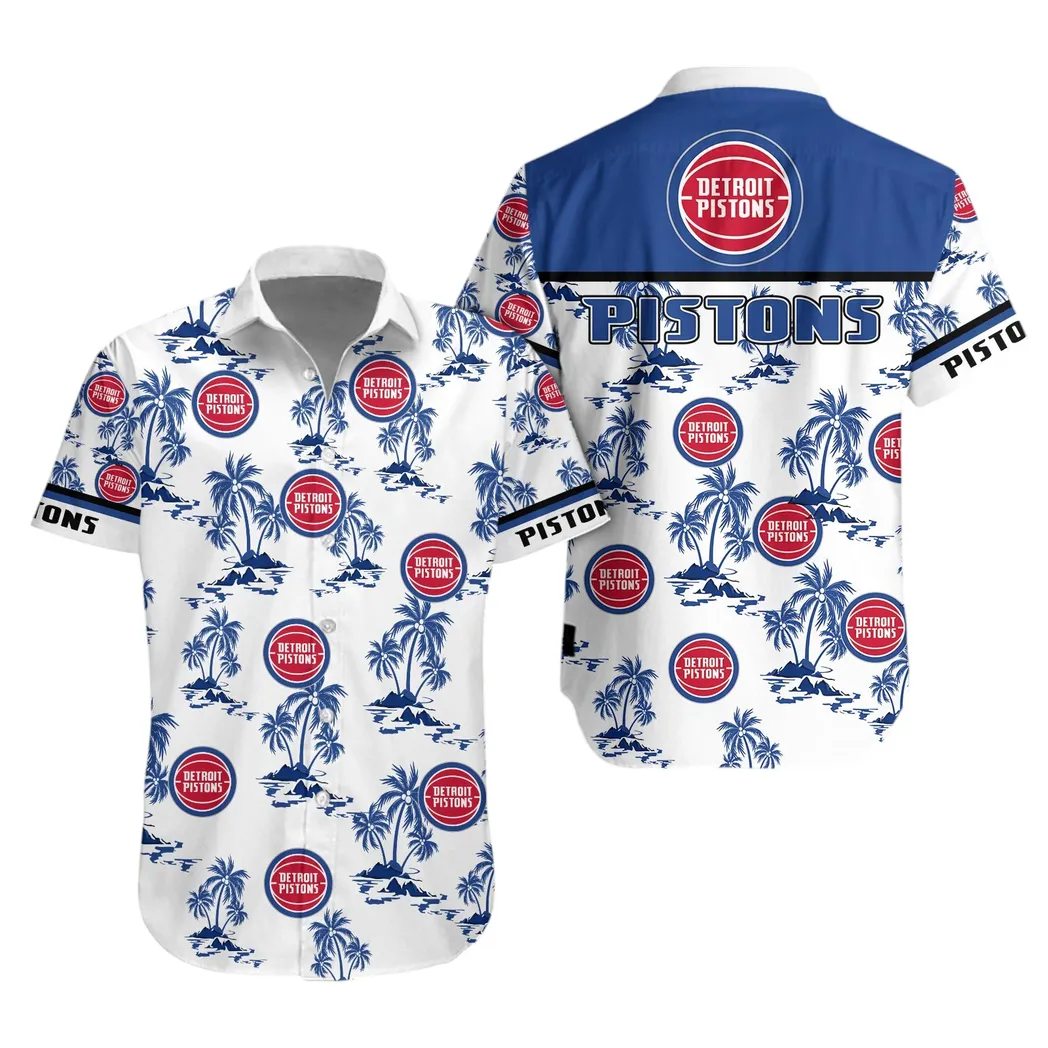 Detroit Pistons Palm Paradise Hawaiian Shirt