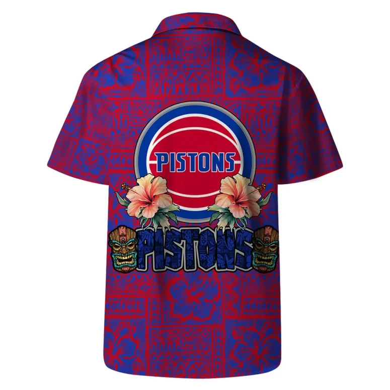 Detroit Pistons Tiki Vibes Hawaiian Shirt