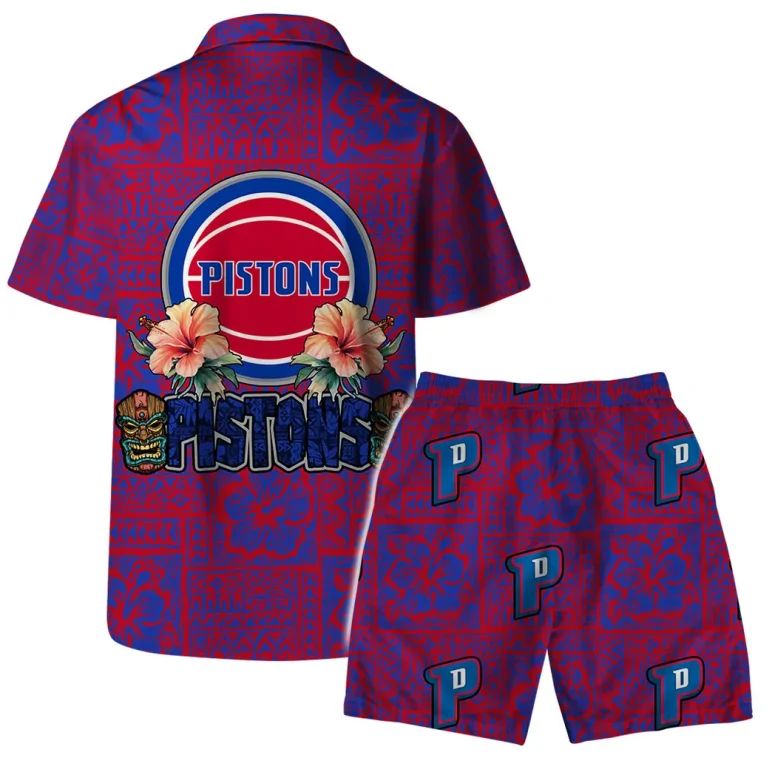 Detroit Pistons Tiki Vibes Hawaiian Shirt