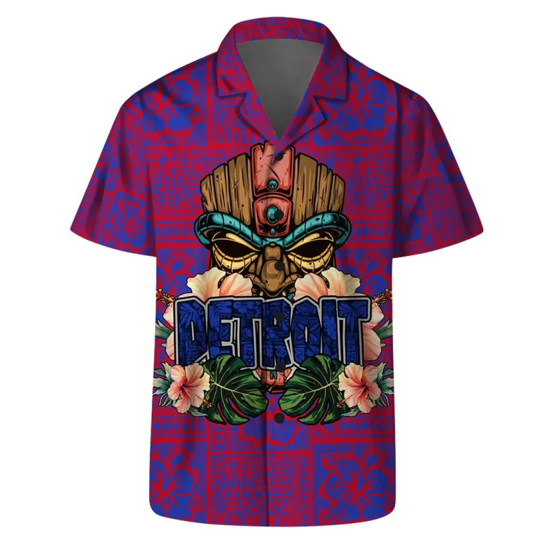Detroit Pistons Tiki Vibes Hawaiian Shirt