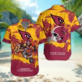 Arizona Cardinals Personalized Gridiron Warrior Hawaiian Shirt - TeeAloha