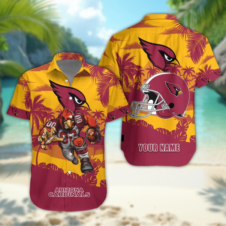 Arizona Cardinals Personalized Gridiron Warrior Hawaiian Shirt