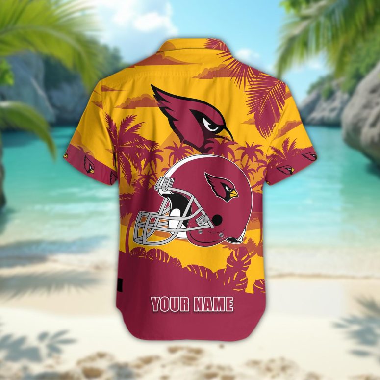 Arizona Cardinals Personalized Gridiron Warrior Hawaiian Shirt