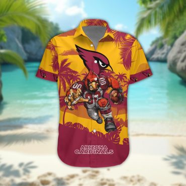 Arizona Cardinals Personalized Gridiron Warrior Hawaiian Shirt