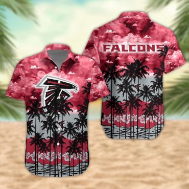Atlanta Falcons Palm Trees Sunset Hawaiian Shirt