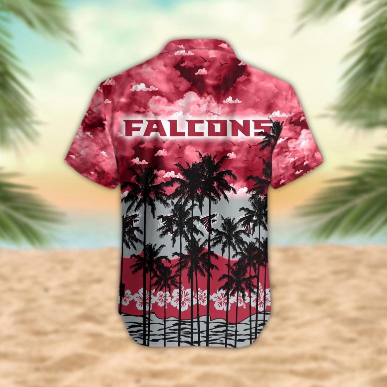 Atlanta Falcons Palm Trees Sunset Hawaiian Shirt