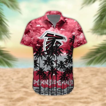 Atlanta Falcons Palm Trees Sunset Hawaiian Shirt