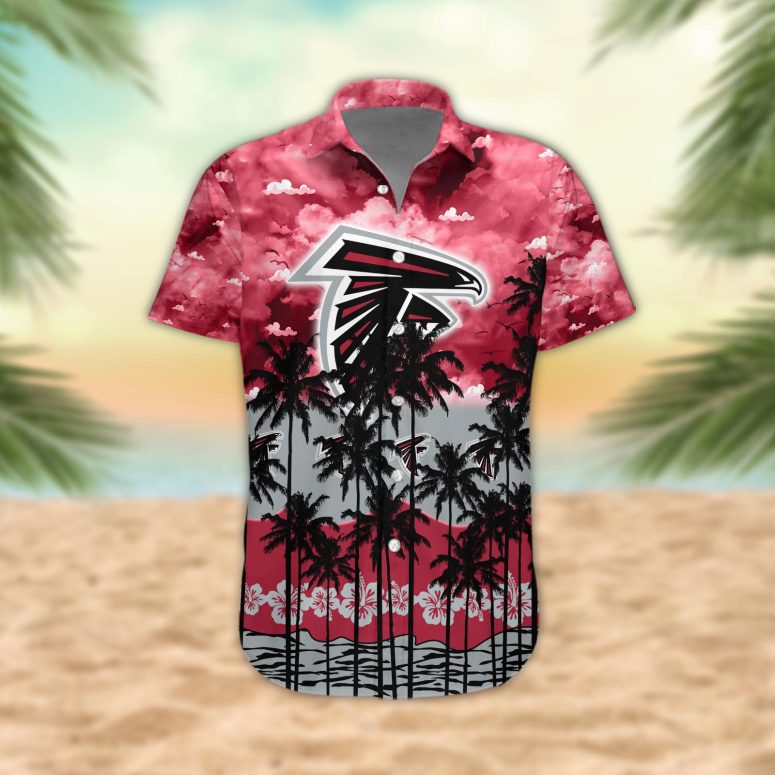 Atlanta Falcons Palm Trees Sunset Hawaiian Shirt