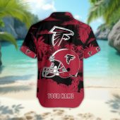 Atlanta Falcons Personalized Gridiron Warrior Hawaiian Shirt Back - TeeAloha