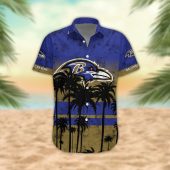 Baltimore Ravens Desert Sunset Hawaiian Shirt Front - TeeAloha