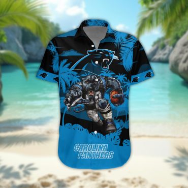 Carolina Panthers Personalized Gridiron Warrior Hawaiian Shirt