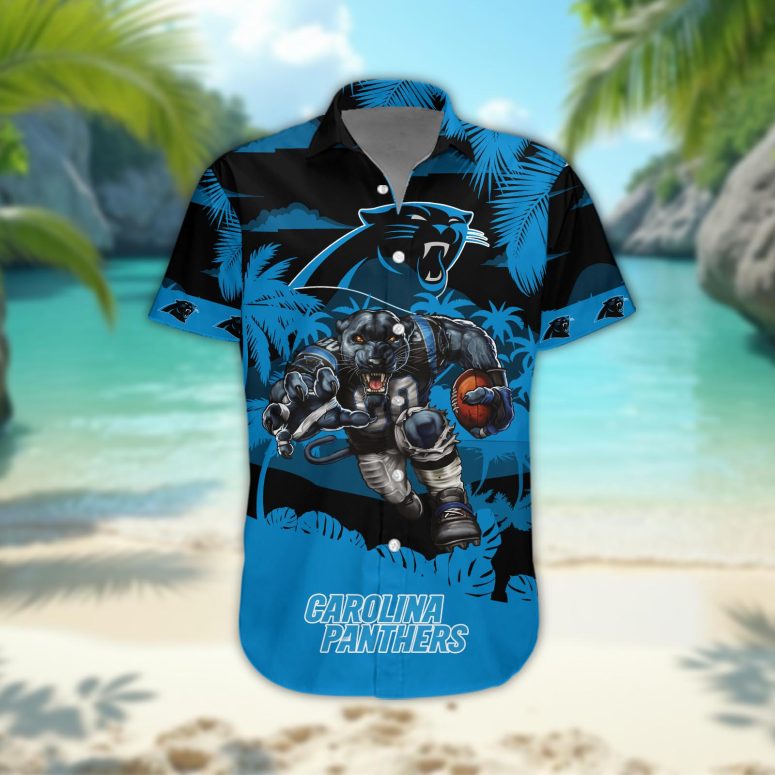 Carolina Panthers Personalized Gridiron Warrior Hawaiian Shirt