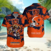 Chicago Bears Personalized Gridiron Warrior Hawaiian Shirt - TeeAloha