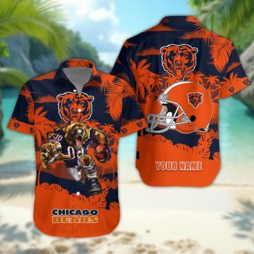 Chicago Bears Personalized Gridiron Warrior Hawaiian Shirt