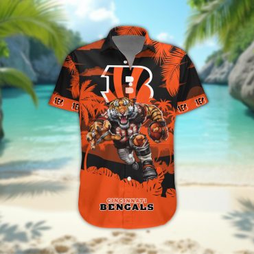 Cincinnati Bengals Personalized Gridiron Warrior Hawaiian Shirt