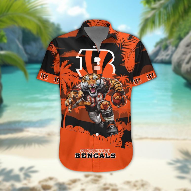 Cincinnati Bengals Personalized Gridiron Warrior Hawaiian Shirt