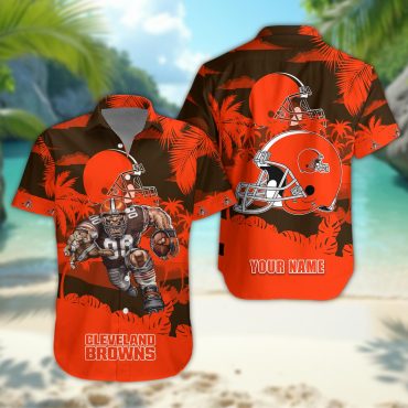 Cleveland Browns Personalized Gridiron Warrior Hawaiian Shirt