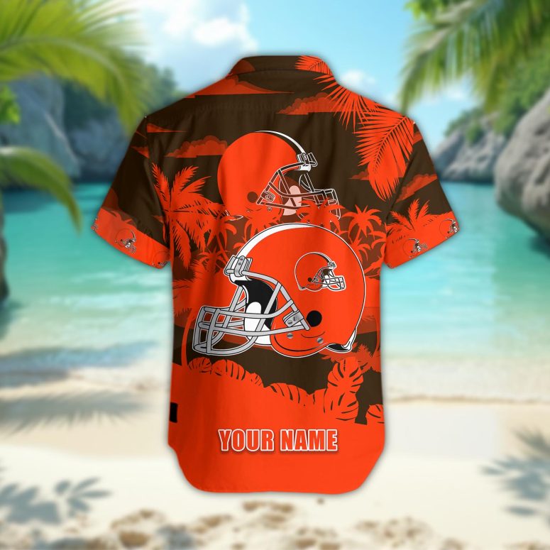 Cleveland Browns Personalized Gridiron Warrior Hawaiian Shirt