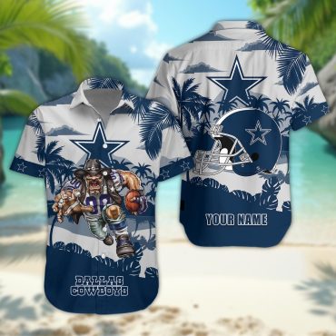Dallas Cowboys Personalized Gridiron Warrior Hawaiian Shirt