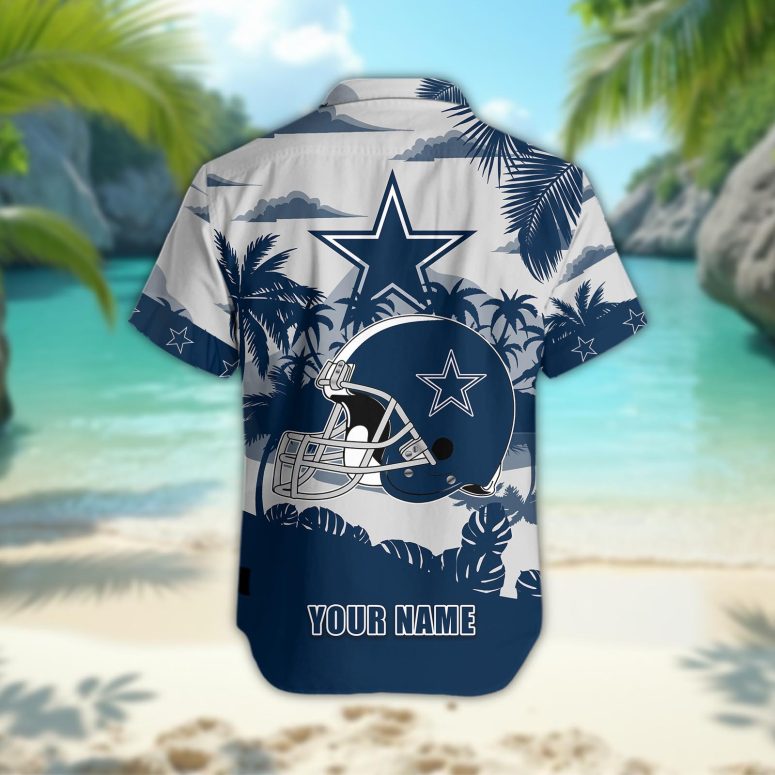 Dallas Cowboys Personalized Gridiron Warrior Hawaiian Shirt