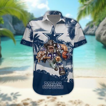 Dallas Cowboys Personalized Gridiron Warrior Hawaiian Shirt