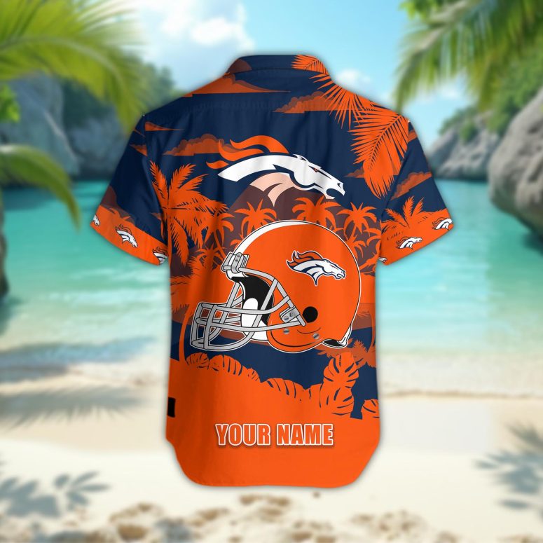 Denver Broncos Personalized Gridiron Warrior Hawaiian Shirt