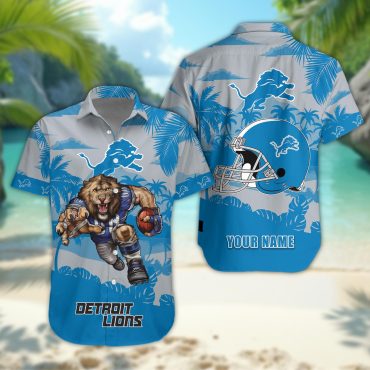 Detroit Lions Personalized Gridiron Warrior Hawaiian Shirt