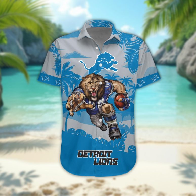 Detroit Lions Personalized Gridiron Warrior Hawaiian Shirt