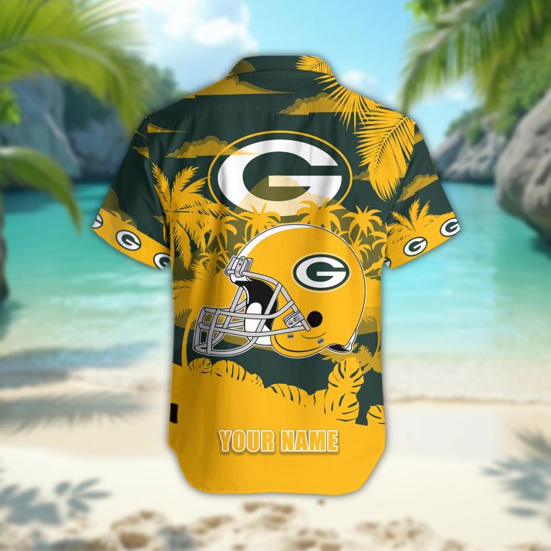 Green Bay Packers Personalized Gridiron Warrior Hawaiian Shirt