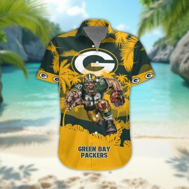 Green Bay Packers Personalized Gridiron Warrior Hawaiian Shirt