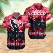 Houston Texans Palm Trees Sunset Hawaiian Shirt - TeeAloha