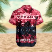 Houston Texans Palm Trees Sunset Hawaiian Shirt Back - TeeAloha