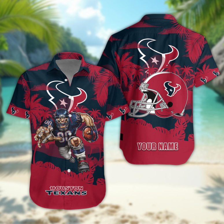Houston Texans Personalized Gridiron Warrior Hawaiian Shirt