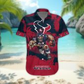 Houston Texans Personalized Gridiron Warrior Hawaiian Shirt Front - TeeAloha