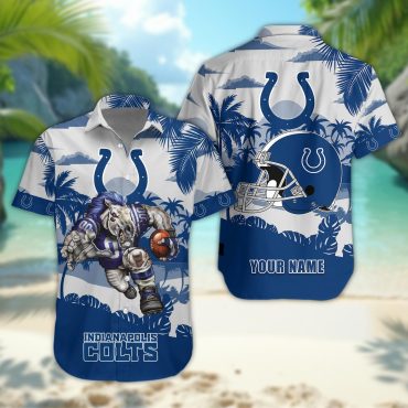 Indianapolis Colts Personalized Gridiron Warrior Hawaiian Shirt