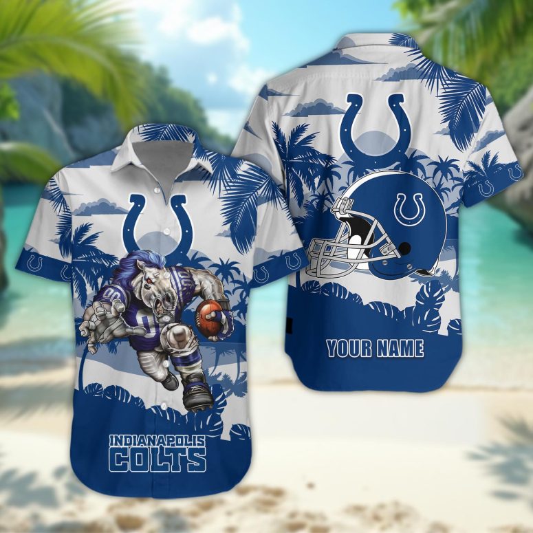 Indianapolis Colts Personalized Gridiron Warrior Hawaiian Shirt