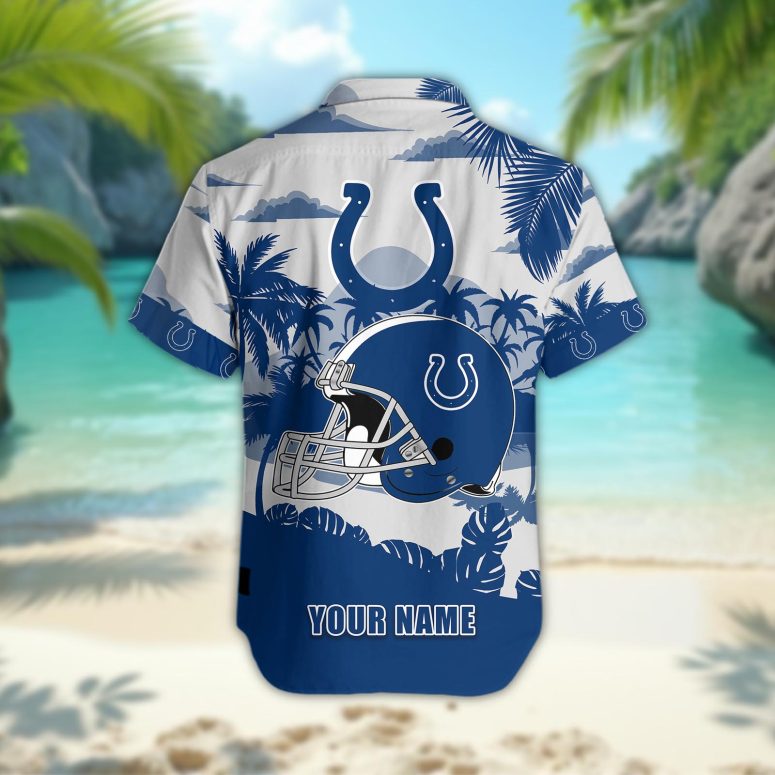 Indianapolis Colts Personalized Gridiron Warrior Hawaiian Shirt