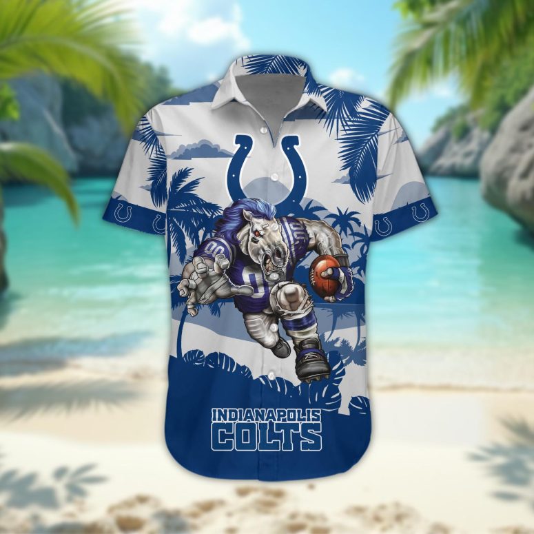 Indianapolis Colts Personalized Gridiron Warrior Hawaiian Shirt