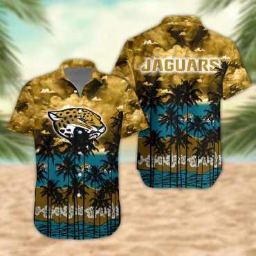 Jacksonville Jaguars Palm Trees Sunset Hawaiian Shirt