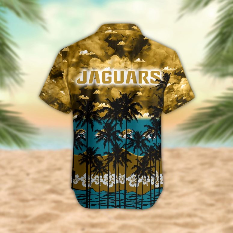 Jacksonville Jaguars Palm Trees Sunset Hawaiian Shirt