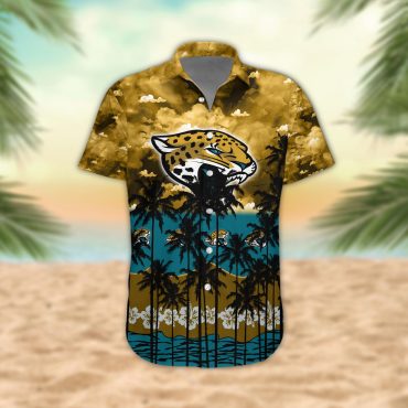 Jacksonville Jaguars Palm Trees Sunset Hawaiian Shirt