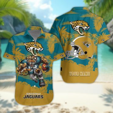 Jacksonville Jaguars Personalized Gridiron Warrior Hawaiian Shirt