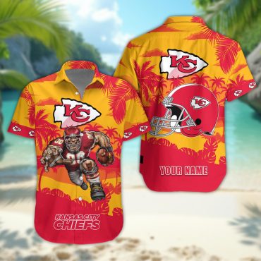 Kansas City Chiefs Personalized Gridiron Warrior Hawaiian Shirt