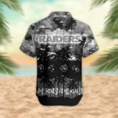 Las Vegas Raiders Palm Trees Sunset Hawaiian Shirt Back - TeeAloha
