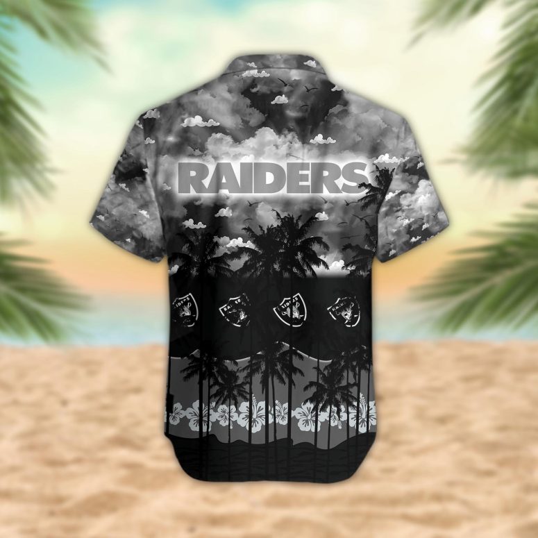 Las Vegas Raiders Palm Trees Sunset Hawaiian Shirt