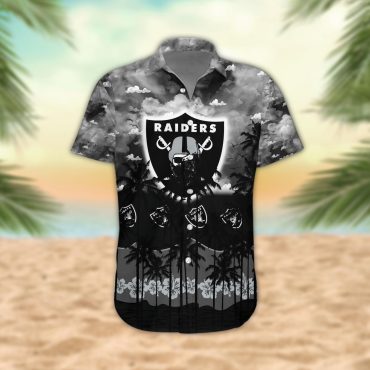 Las Vegas Raiders Palm Trees Sunset Hawaiian Shirt