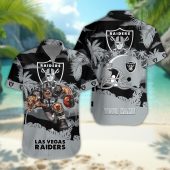 Las Vegas Raiders Personalized Gridiron Warrior Hawaiian Shirt - TeeAloha